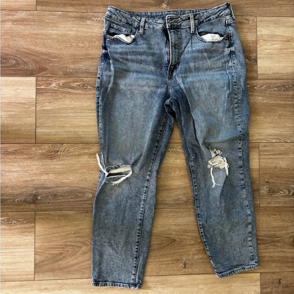 Distressed Blue Women's Jeans